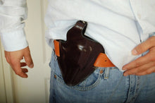 Load image into Gallery viewer, Leather Belt owb belt Holster For Taurus 605 357 Magnum 3 inch Barrel